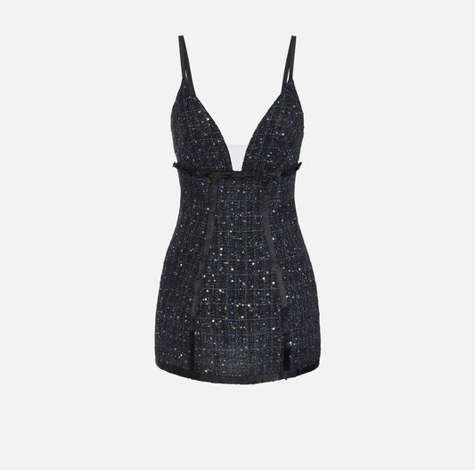 Vestido joya de tweed
